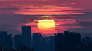 The title suggests a relationship between the painting's network of pigments and the nerves or arteries of an urban space. Hd Wallpaper Silhouette Of City Landscape Silhouette Photography Of City Skyline During Sunset Wallpaper Flare