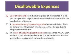 Only allowable business expenses may be deducted against your income to reduce the amount of tax payable. Chapter 4 B Employment Income
