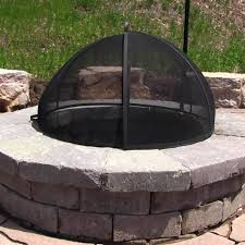 Portable folding round black steel 22 inch fire pit | wood burning | mesh spark screen, wood grate, cooking grate, and screen lift tool included | lightweight patio. The Top Replacement Fire Pit Spark Screens 2020 Guide