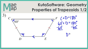 Trapezium and kite are also types of quadrilaterals with properties specific to their shapes. Kutasoftware Geometry Properties Of Trapezoids Part 1 Youtube