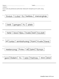 Menyertai p… bahagian a bina ayat berpandukan kata kerja yang diberikan. 4 Susun Perkataan Diftong Digraf Vok Kon Ganding