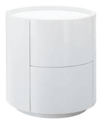 Free delivery over £40 to most of the uk great selection excellent customer service find everything for a beautiful home. Dwell Sphere Gloss Bedside Table White White Bedside Table Bedside Table Round Bedside Table