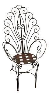 Vintage Art Nouveau Wrought Iron Garden Chair Garden Chairs Wrought Iron Decor Iron Decor
