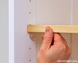 Next you need to place your shelf clip at the desired height where you want to install your shelf. How To Make Adjustable Shelves With A Shelf Pin Jig Saws On Skates