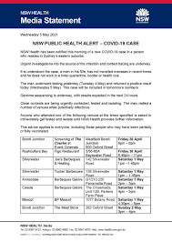 Get daily coronavirus updates in your inbox: Nsw Health On Twitter Nsw Public Health Alert Covid 19 Case Nsw Health Has Been Notified This Morning Of A New Covid 19 Case In A Person Who Resides In Sydney S Eastern Suburbs