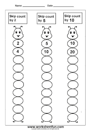 Counting By 2 S 5 S And 10 S Worksheets 1st Grade Math Math Sheets First Grade Math
