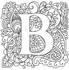 Mendhika Letter B Coloring Letters Embroidery Letters Letter Patterns