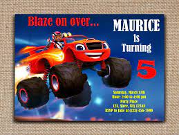 Blaze and the monster machines. Blaze And The Monster Machines Printable Invitation Diy Text Editable Pdf Blaze And The Monster Machines Party Monster Truck Theme Party Blaze Birthday Party