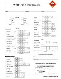 Wolf Advancement Chart Fillable Online Scouting Cub
