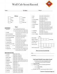 wolf advancement chart fillable online scouting cub