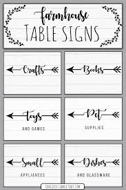 Charming Farmhouse Printables Pack With Free Printable Garage Sale Signs Price Stickers Table Signs For Sale Sign Garage Sale Signs Table Signs