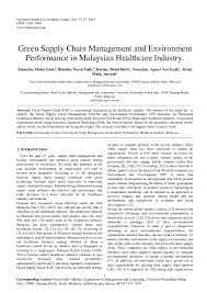 8 institutions in malaysia offering postgraduate supply chain management degrees and courses. Pdf Green Supply Chain Management And Environment Performance In Malaysian Healthcare Industry Mohd Zaini Zainudin Academia Edu