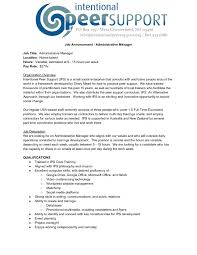 Administrative manager job description template. Administrative Manager Job Description Intentional Peer Support