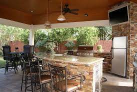 Outdoor refrigerators can come in very small portable sizes up to full size refrigerators. Outdoor Kitchen In Cinco Ranch Katy Outdoor Kitchen Outdoor Fridge Diy Outdoor Kitchen