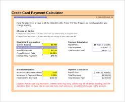 This minimum credit card payment calculator is a motivational tool designed to steer you away from making minimum payments thus choosing to pay more instead. Free 9 Sample Credit Card Payment Calculator Templates In Excel