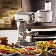 Easily attach this accessory to your kitchenaid stand mixer and use the power of the motor to operate the attachment. Kitchenaid Ksm1fpa Continuous Feed Food Processor Attachment With Exactslice System