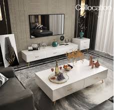Their exotic design will make these end tables focal point of any living space. China Nordic Tv Cabinet Tea Table Combination Set Modern Simple Living Room White Modern Tv Cabinet Tv Stand China Wooden Tv Stand Tv Stand Furniture