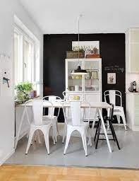 Interiors I Love Tolix Chairs Black Kitchen Table Black And White Dining Room Dining Room Inspiration