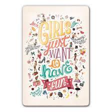 Giantess girls just wanna have fun. Glasbild Tohme Girls Just Wanna Have Fun Wall Art De