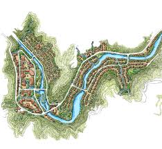 Mountain Villas Mountain Landscape Mix Use China Houses China Development Riverside Development In 2020 Fantasy City Map Master Plan How To Plan