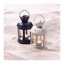 Glass & tea light holders make a subtle yet chic addition. Rotera In Outdoor White White Lantern For Tealight Ikea