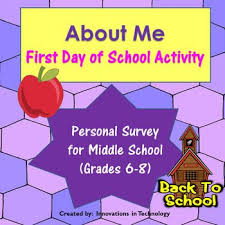 This Is A Great Warm Up On The First Day Of School For Middle Schoolers Questions First Day Of School Back To School Activities First Day Of School Activities