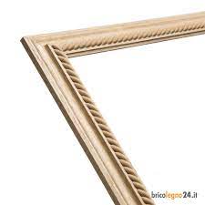 Cornice In Ayous E Pasta Di Legno Fabbricato In Italia Sezione Cornice Larghezza Profilo 35 Mm Altezza Profilo 20 Mm Battuta Profi Di Legno Cornici Legno