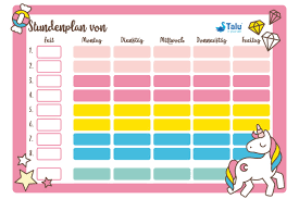 15 stundenplan einhorn your medieval future. Stundenplan Zum Ausdrucken Kostenlose Pdf Vorlage Talu De