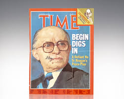 Menachem Begin Signed Time Magazine Cover.