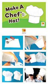 How To Make A Chef S Hat 10 Minutes Of Quality Time Chef Hats For Kids Chefs Hat Kids Hats