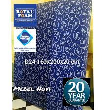Harga kasur busa berbagai jenis ukuran dan model mulai dari 399rban. Jual Kasur Busa Royal Super D24 Garansi 20 Th 160x200x20 Cm Di Lapak Toko Novi Meubel Bukalapak
