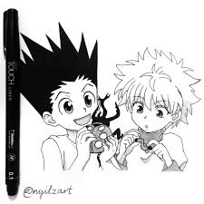 Killua drawn from 7 different animes! Hunter X Hunter Gon And Killua Drawing Drawing Tutorial Easy