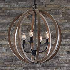 The feiss allier four light indoor pendant in weathered oak wood / antique forged iron enhances the beauty of your home with ample light and style to match today's trends. Feiss Allier 4 Light Pendant In Weathered Oak Wood