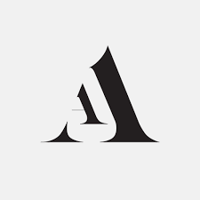 Black And White Letters Logo Aa Monogram Print Monogram Project Lettering Design Logo Design Inspiration Letter Logo Design