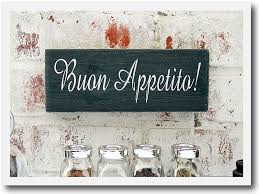 Buon Appetito Vintage Italian Kitchen Sign Vintage Wood Signs Vintage Wood Wood Signs