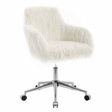 Find out our favorite ergonomic choices. Linon Fiona Faux Fur Upholstered Office Chair In White Cymx832