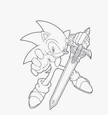 Choose the website offering the free printable sonic coloring pages service. Sonic Is A Great Sword Unleashed Coloring Page Sonic The Hedgehog With Sword Printable Coloring Sheets Hd Png Download Kindpng