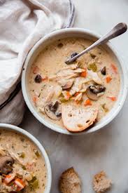 Creamy Chicken Mushroom Soup With Orzo Pasta Recipe In 2021 Creamy Chicken Chicken Mushroom Soup Recipe Mushroom Chicken