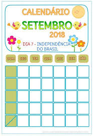 Calendário 2018 Para Preencher E Imprimir Calendario Setembro 2018 Educacao Infantil Matematica Jardim De Infancia Atividades De Alfabetizacao