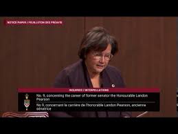 Speech Regarding the Career of Former Senator Landon Pearson