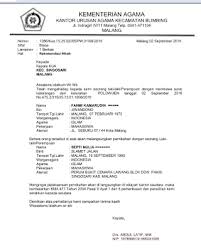 Masa berlaku surat numpang nikah? Kua Blimbing Kota Malang Contoh Surat Rekomendasi Pindah Nikah