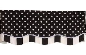 Black And White Striped Valance Curtains Mozella Dotty Glory 50 Window Valance In 2020 Black And White Valance Curtains Valance