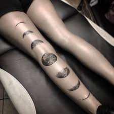This month, may's full flower moon is more potent than ever, as a supermoon with a total lunar eclipse. Black And Grey Phases Of The Moon Tattoo On Left Leg By Ronnyjames