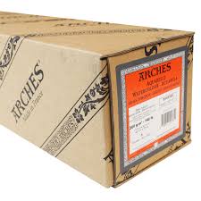 Rolo De Papel Para Aquarela Arches Canson 300g M 113x914cm 15 folhas de papel com superficie texturizada 300 g/m² prensado a frio e sem acidos. rolo de papel para aquarela arches