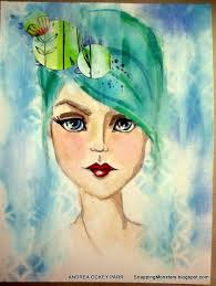 Snapping Monsters My Other Creations Girl Collage Using Impression Obsession S She Was Tired Stamp Face Drawing My Drawings Drawings