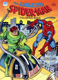 Peter parker, a child and a truck. Amazing Spider Man Coloring Book Sc 1970 1980 Whitman Comic Books