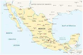 Estados y capitales de méxico. Mapa Del Vector De Estados Unidos De Mexicano Ilustracion Del Vector Ilustracion De Frontera Tipo 121446484