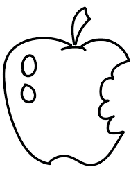Half Eaten Coloring Page In 2020 Coloring Pages Apple Coloring Pages Fruit Coloring Pages