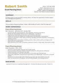 Cv template event jobs free. Event Planning Intern Resume Samples Qwikresume