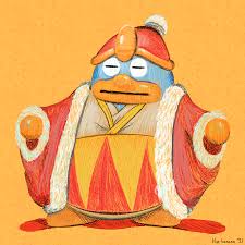 OC] King Dedede, based on in-game sprite from Dream Land 3 : rKirby
